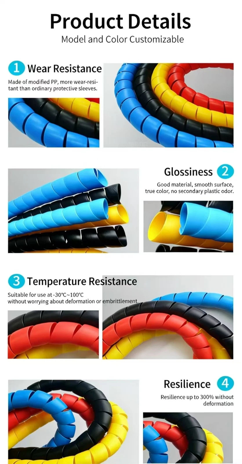 PP Flame-retardant Cable Spiral Winding Tube factory